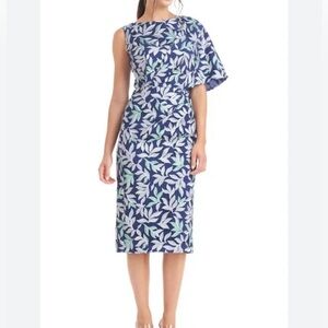 JS Collection Halle Cape MIDI Dress Size 6 NWT